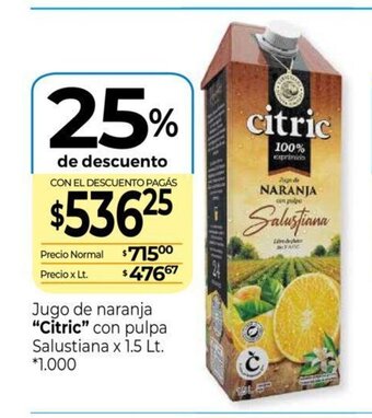 La Anonima Jugo De Naranja Citric oferta