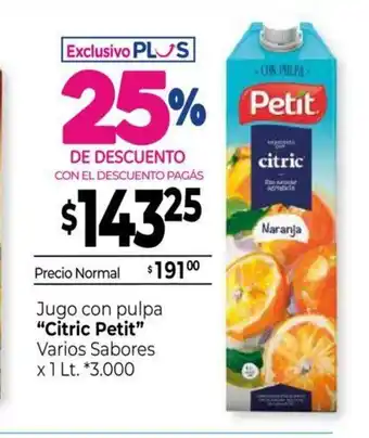La Anonima Jugo con pulpa Citric Petit oferta