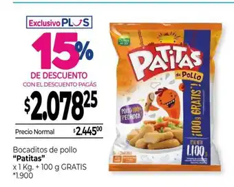 Bocaditos de pollo Patitas