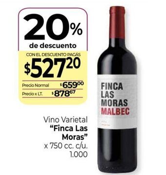 La Anonima Vino Varietal Finca Las Moras oferta