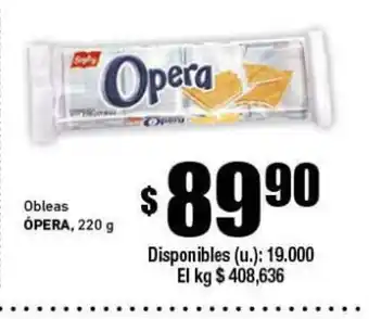 Cooperativa Obrera Obleas Oera 220g oferta
