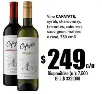 Cooperativa Obrera Cafayate Vino 750 cm3 oferta