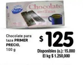 Cooperativa Obrera PRIMER PRECIO Chocolate para taza, 100g oferta