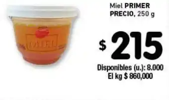 Cooperativa Obrera Primer Precio Miel 250g oferta