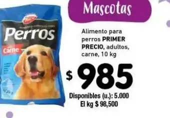 Cooperativa Obrera Primer Precio Alimento para perros adultos carne 10kg oferta