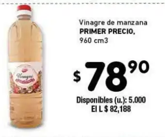 Cooperativa Obrera PRIMER PRECIO Vinagre de manzana , 960 cm3 oferta