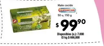 Cooperativa Obrera Coperatiua Mate cocido 50 u 150g oferta