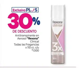 La Anonima Antitranspirante en Aerosol Rexona Clinical oferta