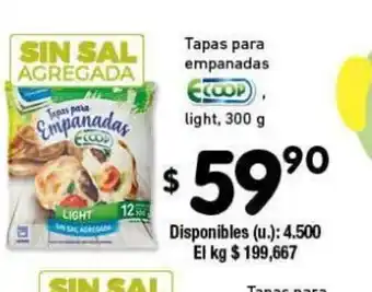 Cooperativa Obrera Ecoop Tapas para empanadas light 300g oferta