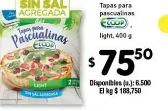 Ecoop Tapas para pascualinas light 400g
