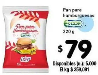 Cooperativa Obrera Ecoop Pan para hamburgesas 220g oferta