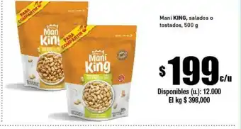 Cooperativa Obrera King Mani salados o tostados 500g oferta