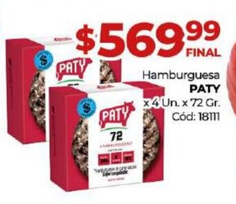 Diarco Hamburguesa Paty oferta