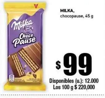 Cooperativa Obrera Milka chocopause 45g oferta