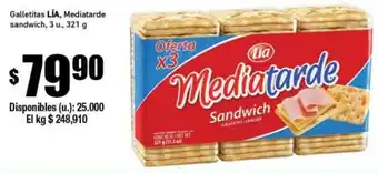 Lía Galletitas mediatrde sandwich 321g