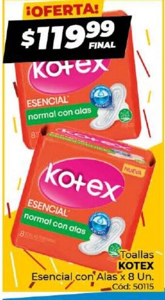 Diarco Toallas Kotex oferta