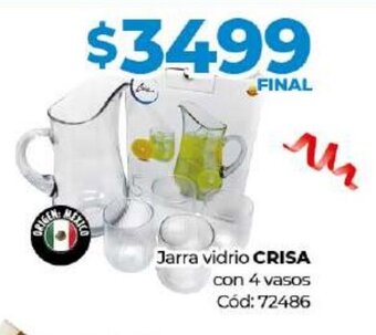 Diarco Jarra Vidrio Crisa oferta