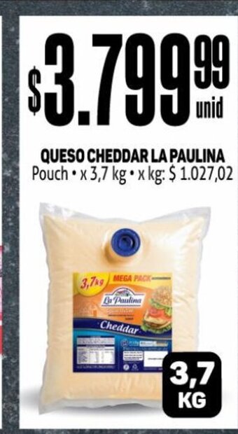 Makro Queso Cheddar La Paulina oferta