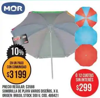 Coto Sombrilla De Playa Varios Diseños x U oferta