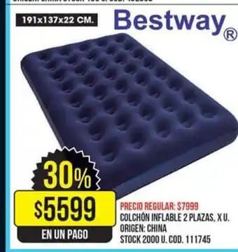 Colchón Inflable 2 Plazas x U