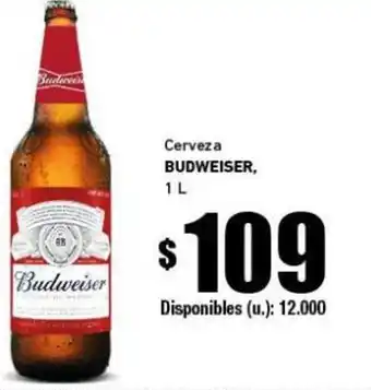 Cooperativa Obrera Budweiser Cerveza 1L oferta