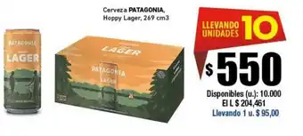 Cooperativa Obrera Patagonia Cerveza Hoppy Lager 269 cm3 oferta