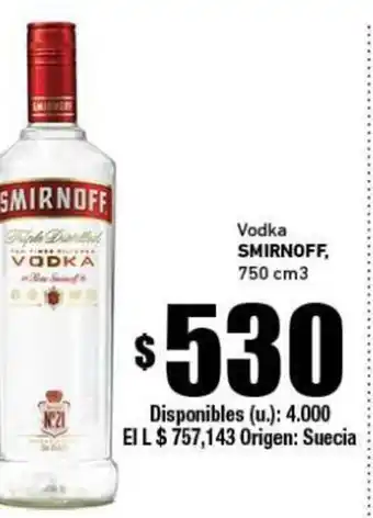 Smirnoff Vodka 750 cm3