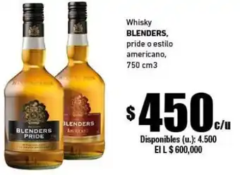 Cooperativa Obrera Blenders Whisky pride o estilo americano 750 cm3 oferta