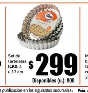 Cooperativa Obrera Ilko Set de tarteletas 12 cm oferta