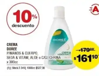 Atomo Conviene Crema Doree P/Manos & Cuerpo Seda & Vitam, Aloe x 300cc oferta