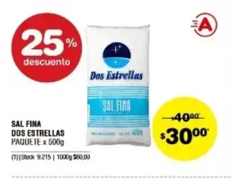 Atomo Conviene Dos Estrellas Sal Fina Paquete x 500g oferta