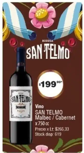 Atomo Conviene San Telmo Vino Malbec/Cabernet x 750cc oferta