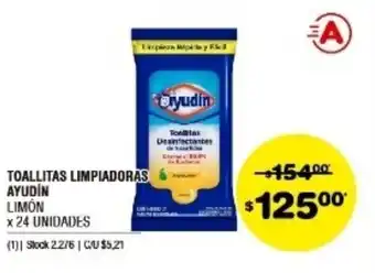 Atomo Conviene Ayudin Toallitas Limpiadoras Limón oferta
