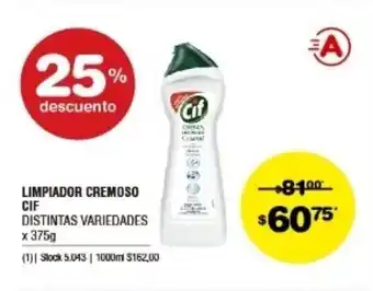 Atomo Conviene CIF Limpiador Cremoso Disintas Variedades x 375g oferta
