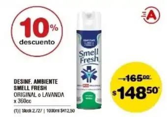 Atomo Conviene Smell Fresh Desinf.Ambiente Original o Lavanda x 360cc oferta