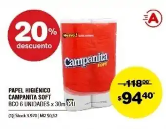 Atomo Conviene Campanita Soft Papel Higiènico x 30m C/U oferta