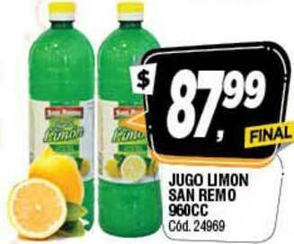 Supermercados Yaguar Jugo Limon San Remo 960cc oferta