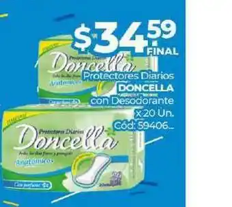 Protectores Diarios Doncella Con Desodorante x 20un