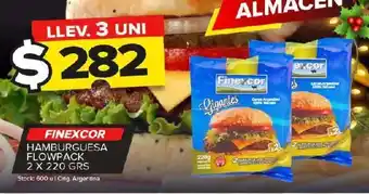 Carrefour Maxi Hamburguesa flowpack finexcor 220g oferta