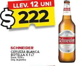 Carrefour Maxi Cerveza schneider 1lt oferta