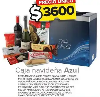 Carrefour Maxi Cajas navideñas azul oferta