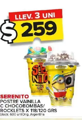 Carrefour Maxi Postres serenito 118g oferta
