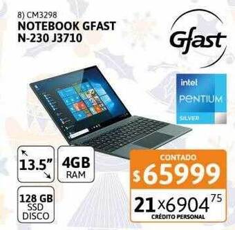 Cetrogar Notebook gfast n-230 j3710 oferta