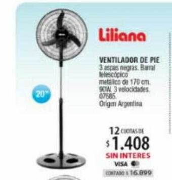 Authogar Liliana ventilador de pie oferta