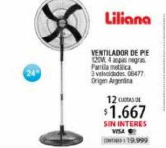 Authogar Ventilador de pie liliana oferta