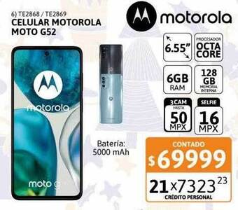 Cetrogar Celular motorola moto g52 oferta