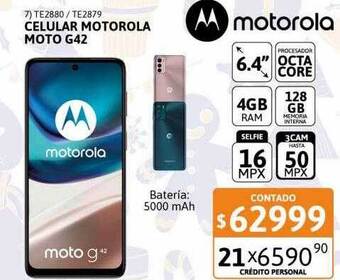 Cetrogar Celular motorola moto g42 oferta