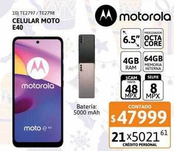 Cetrogar Celular moto e40 motorola oferta