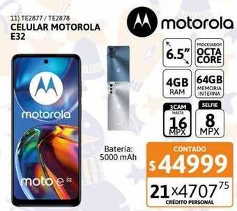 Cetrogar Celular motorola e32 oferta