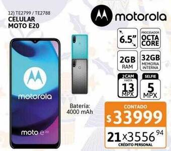 Cetrogar Celular moto e20 motorola oferta